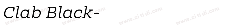 Clab Black字体转换